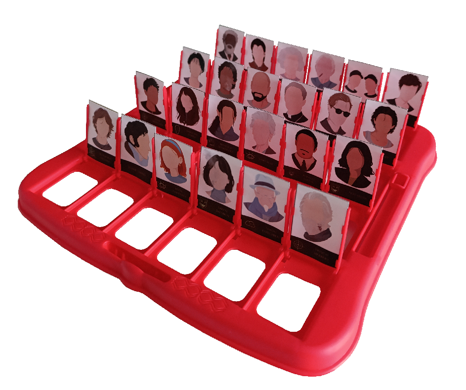 Red Guess Who board
