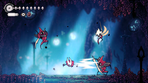 screenshot of Coral Tower battle from Silksong's steam page